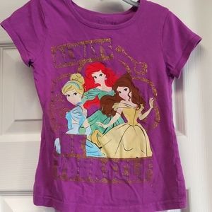 Girls size 6 Disney princess Cinderella Ariel & Belle t shirt